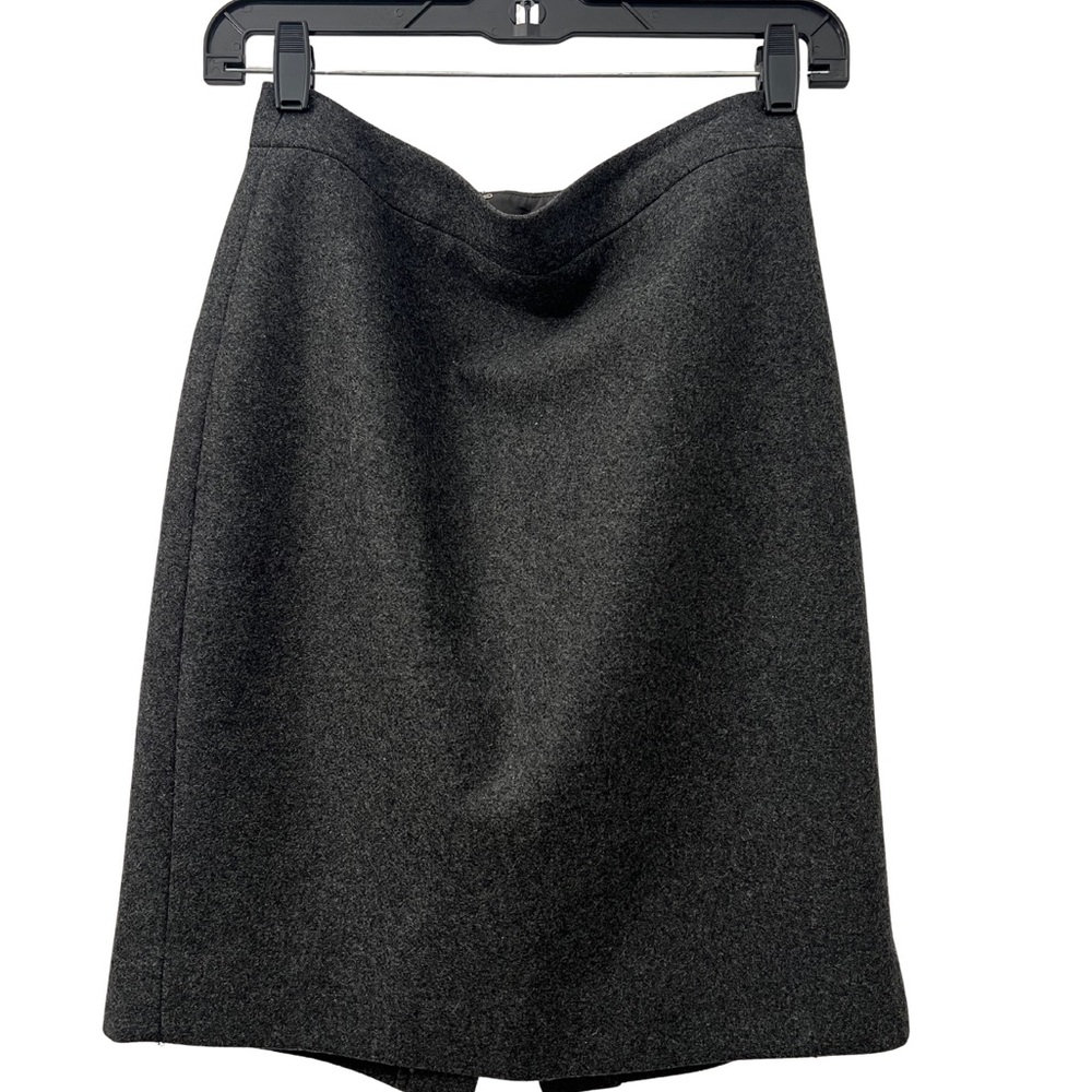 J.Crew  Classic The Pencil Skirt Charcoal Gray Wool Blend Size 2 Office wear